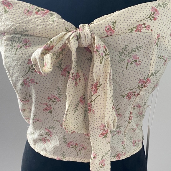 Floral Cream Women's Top - Picture 5 of 5